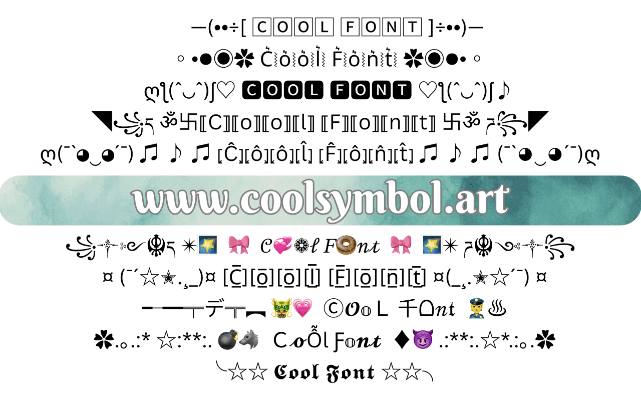 cool-symbols-text